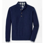 Ruxton Rib Button Mock Sweater in Navy by Peter Millar