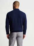 Ruxton Rib Button Mock Sweater in Navy by Peter Millar