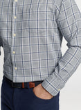 Vernon Flannelite Cotton-Stretch Sport Shirt in Gale Grey by Peter Millar