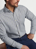 Vernon Flannelite Cotton-Stretch Sport Shirt in Gale Grey by Peter Millar