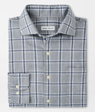 Vernon Flannelite Cotton-Stretch Sport Shirt in Gale Grey by Peter Millar