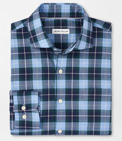 Langley Summer Soft Cotton Sport Shirt in Cottage Blue by Peter Millar