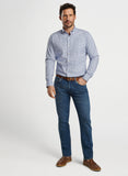 Albert Crown Lite Cotton-Stretch Sport Shirt in Galaxy by Peter Millar