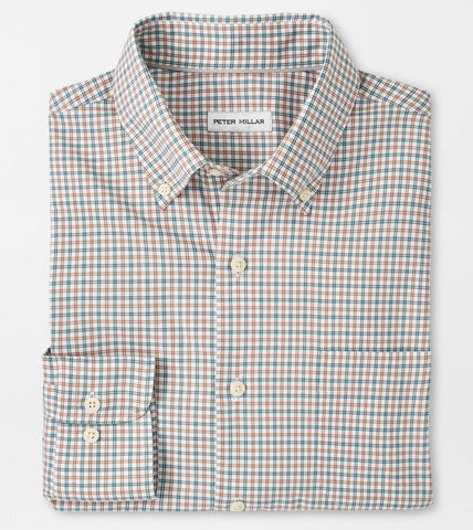 Hamilton Crown Lite Cotton-Stretch Sport Shirt in Sherwood by Peter Millar