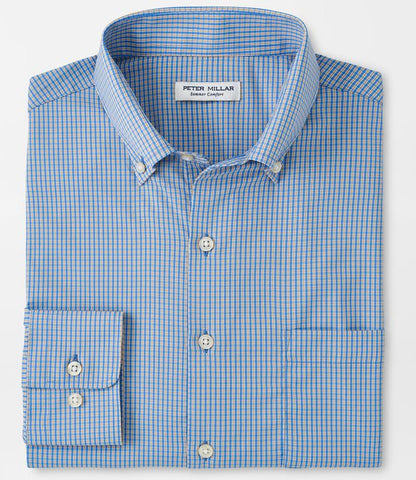 Barrie Performance Twill Sport Shirt in Regatta Blue by Peter Millar