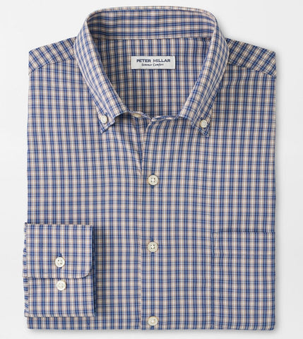 Prairie Performance Poplin Sport Shirt in Galaxy by Peter Millar