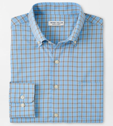 Rivers Performance Twill Sport Shirt in Cottage Blue by Peter Millar