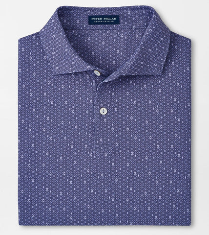 Harmon Geo Performance Jersey Polo in Lavender Fog by Peter Millar