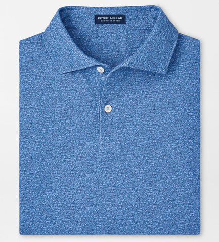 Radio Star Performance Jersey Polo in Brook Blue by Peter Millar