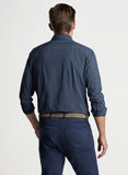 Orton Performance Poplin Sport Shirt in Navy by Peter Millar