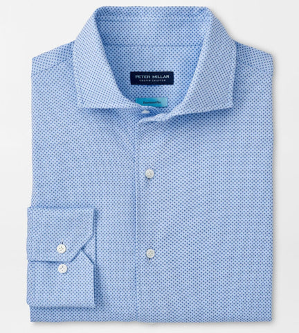 Midlands Excursionist Flex Sport Shirt in Blue Frost by Peter Millar