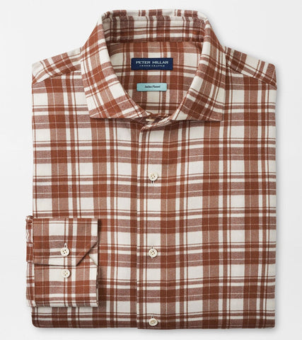 Trento Italian Flannel Sport Shirt in Tawny by Peter Millar