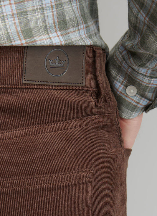 Superior Soft Corduroy Five-Pocket Pant in French Press by Peter Millar