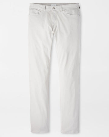 Signature Sateen Five-Pocket Pant in Light Grey by Peter Millar