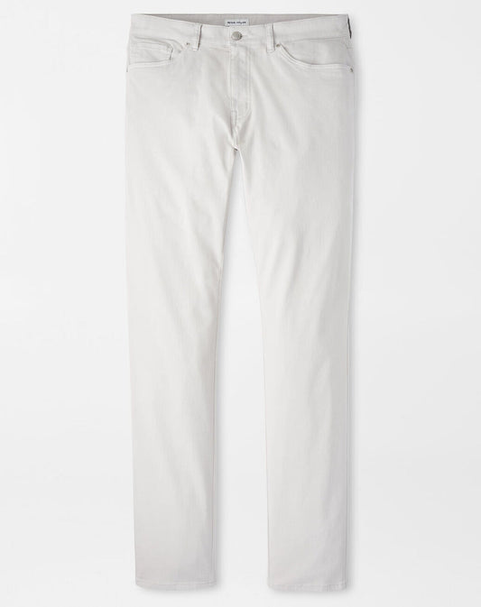 Signature Sateen Five-Pocket Pant in Light Grey by Peter Millar