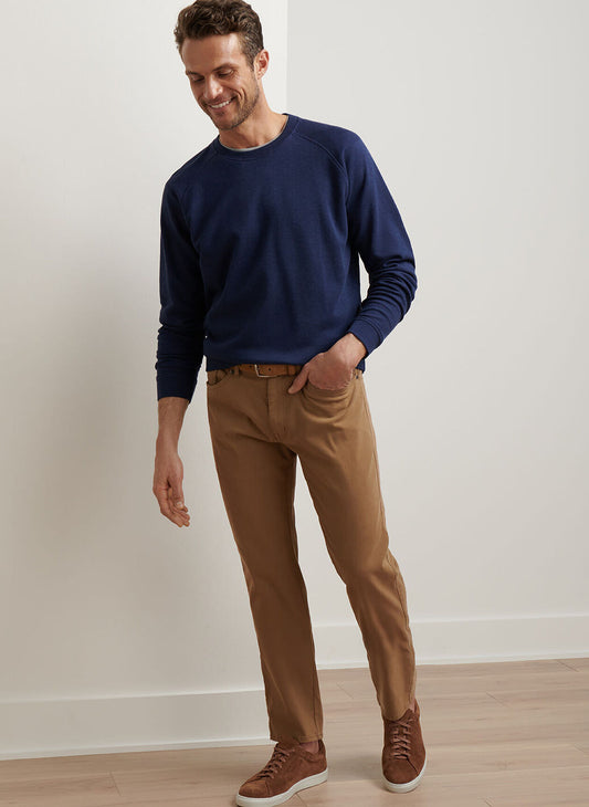 Signature Sateen Five-Pocket Pant in Rye by Peter Millar