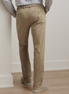 Signature Sateen Flat Front Trouser in Khaki by Peter Millar