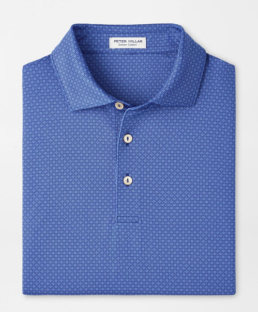 Axle Geo Performance Jersey Polo in Sport Navy by Peter Millar