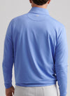 Perth Mélange Performance Quarter-Zip in Seaside Blue by Peter Millar
