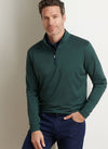 Perth Mélange Performance Quarter-Zip in Nordic Pine by Peter Millar