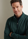 Perth Mélange Performance Quarter-Zip in Nordic Pine by Peter Millar