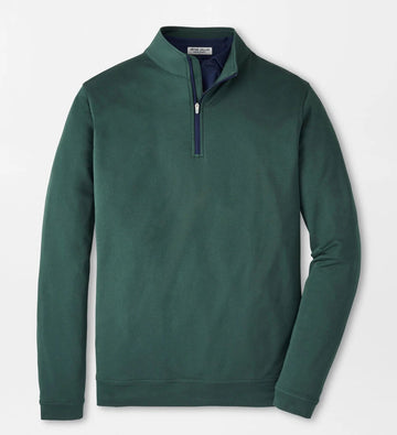 Perth Mélange Performance Quarter-Zip in Nordic Pine by Peter Millar