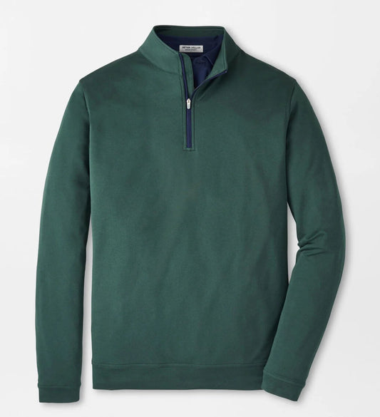 Perth Mélange Performance Quarter-Zip in Nordic Pine by Peter Millar