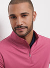 Perth Mélange Performance Quarter-Zip in Rosewood by Peter Millar