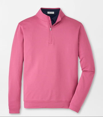 Perth Mélange Performance Quarter-Zip in Rosewood by Peter Millar