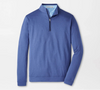 Perth Mélange Performance Quarter-Zip in Sport Navy by Peter Millar