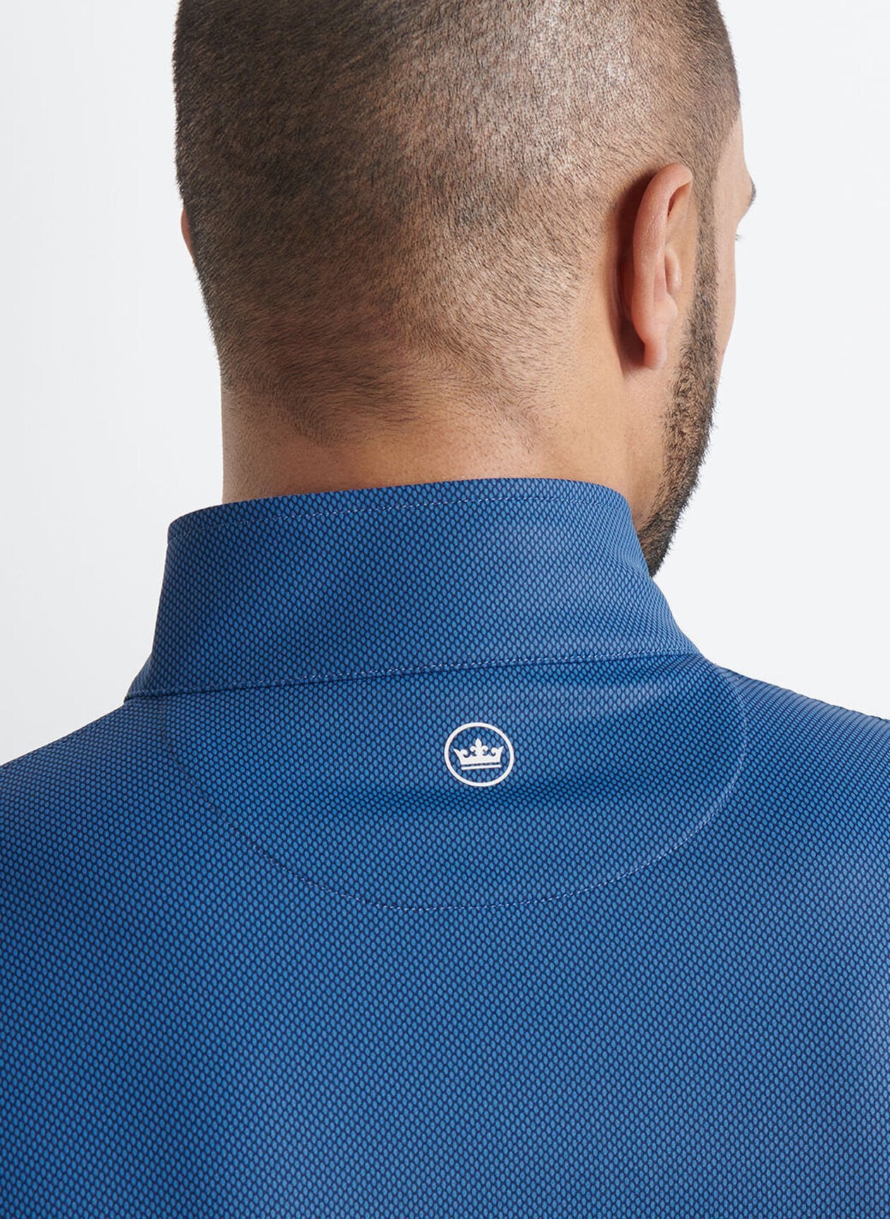 Perth Birdseye Performance Quarter-Zip in Blue Haze by Peter
