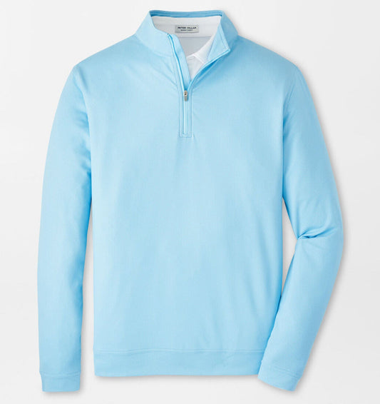Perth Birdseye Performance Quarter-Zip in Seaport Blue by Peter Millar