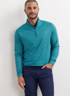 Perth Birdseye Performance Quarter-Zip in Sport Navy by Peter Millar