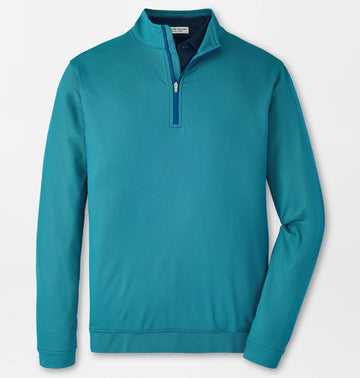 Perth Birdseye Performance Quarter-Zip in Sport Navy by Peter Millar