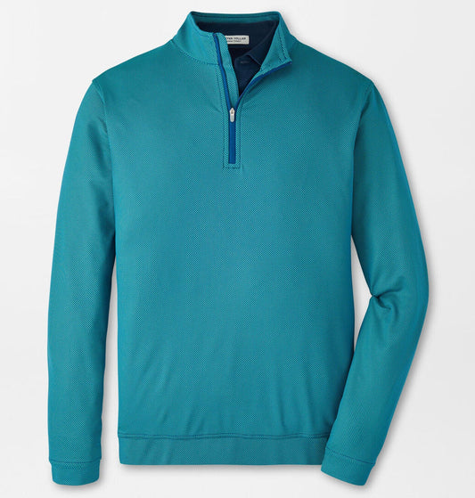 Perth Birdseye Performance Quarter-Zip in Sport Navy by Peter Millar