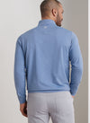 Perth Sugar Stripe Performance Quarter-Zip in Sport Navy by Peter Millar