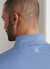 Perth Sugar Stripe Performance Quarter-Zip in Sport Navy by Peter Millar
