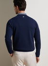 Cradle Pique Performance Crewneck Sweater in Navy by Peter Millar