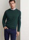 Cradle Pique Performance Crewneck Sweater in Nordic Pine by Peter Millar