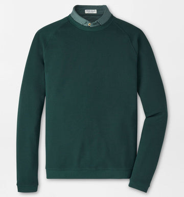 Cradle Pique Performance Crewneck Sweater in Nordic Pine by Peter Millar
