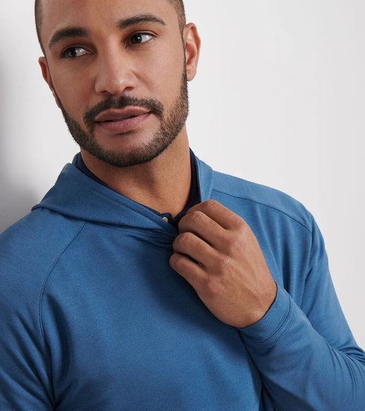 Pine Performance Hoodie in Blue Haze by Peter Millar