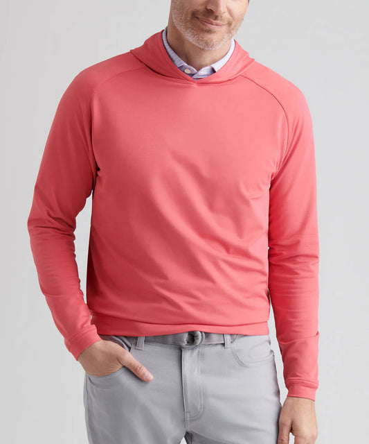 Pine Performance Hoodie in Tango Pink by Peter Millar