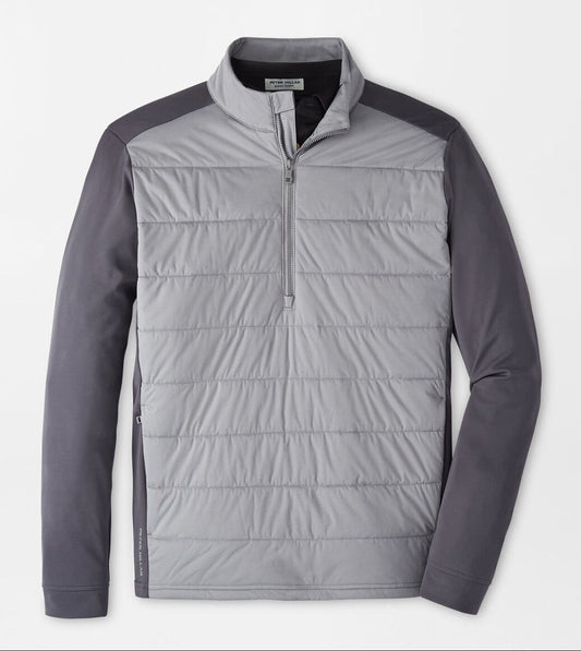 Weld Hybrid Half-Zip in Iridium/Oslo Grey by Peter Millar