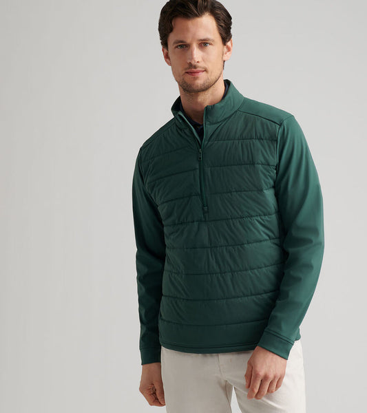 Weld Hybrid Half-Zip in Nordic Pine by Peter Millar