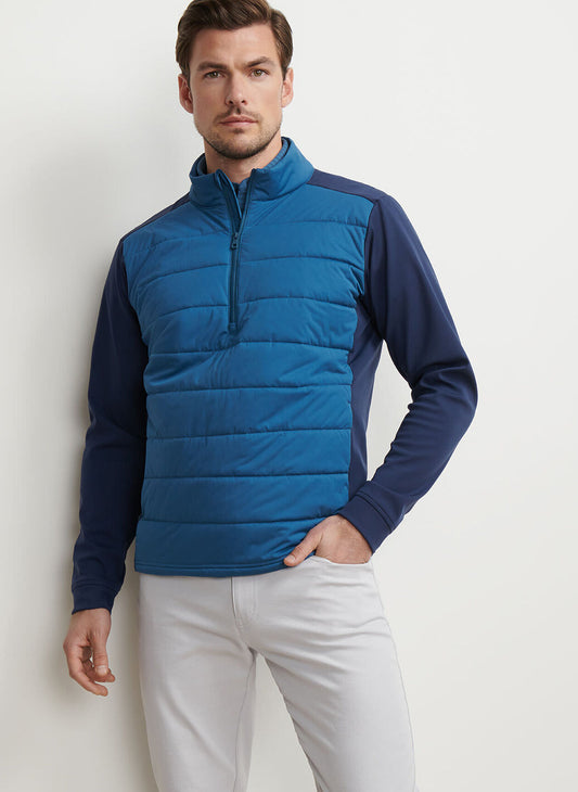 Weld Hybrid Half-Zip in Navy/Blue Haze by Peter Millar