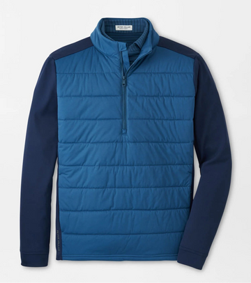 Weld Hybrid Half-Zip in Navy/Blue Haze by Peter Millar