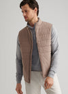 Fuse Hybrid Fleece Vest in Poplar Brown by Peter Millar