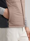 Fuse Hybrid Fleece Vest in Poplar Brown by Peter Millar