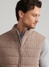 Fuse Hybrid Fleece Vest in Poplar Brown by Peter Millar