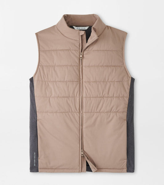 Fuse Hybrid Fleece Vest in Poplar Brown by Peter Millar